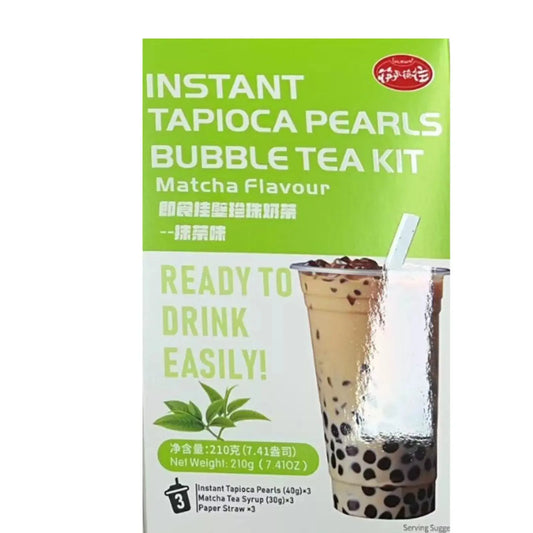 KLKW Matcha Bubble Tea Kit 210g/ KLKW mačas burbuļtējas komplekts 210g (Ķīna) KLKW
