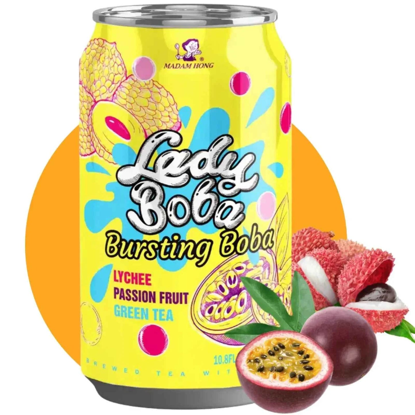 LADY BOBA Lychee & Passion Fruit Tea 320ml
