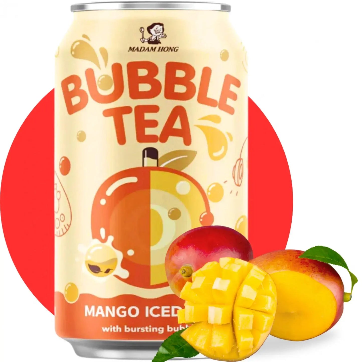 LADY BOBA Mango Iced Tea Bursting Bubble 320ml Madam Hong