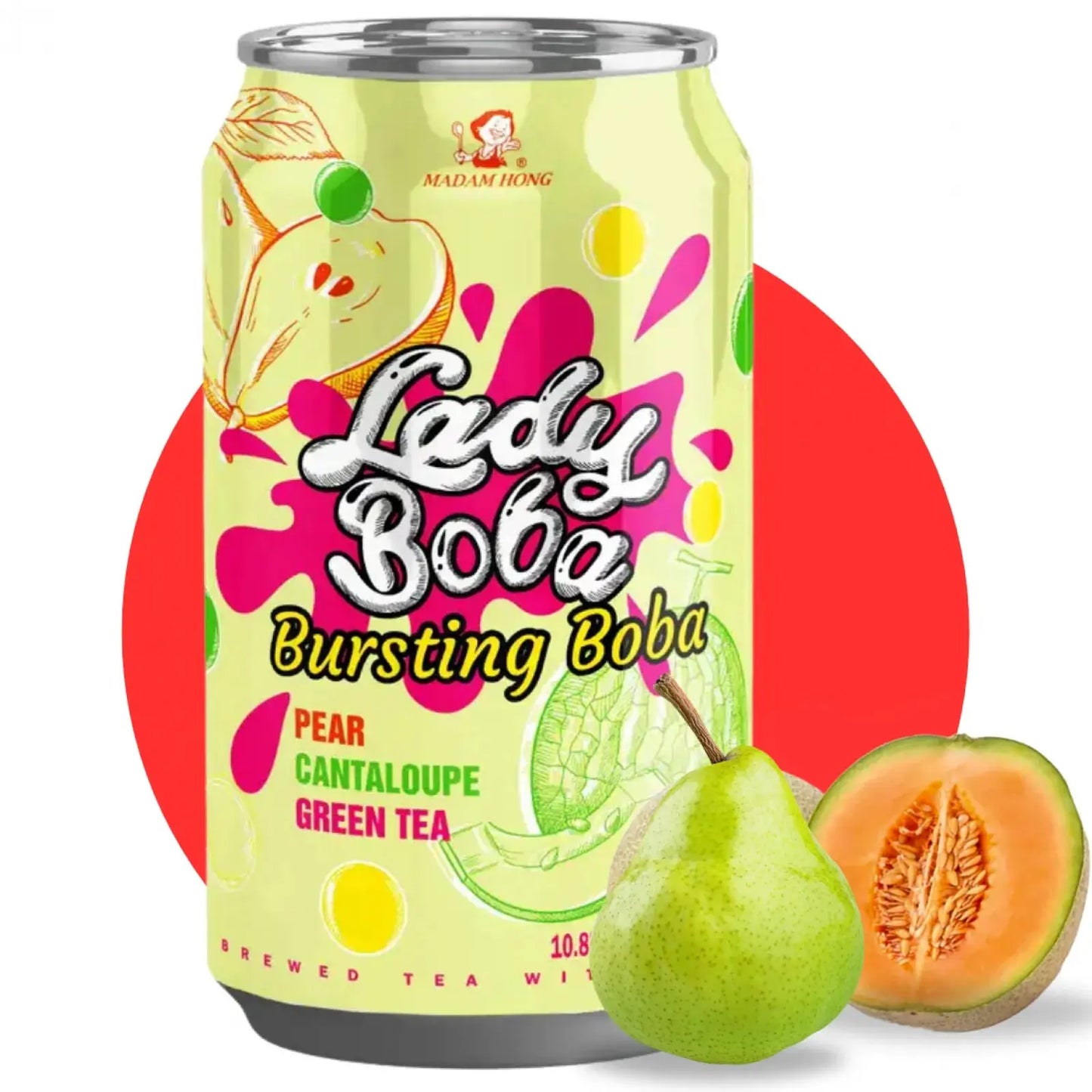 LADY BOBA Pear & Cantaloupe Tea 320ml Madam Hong