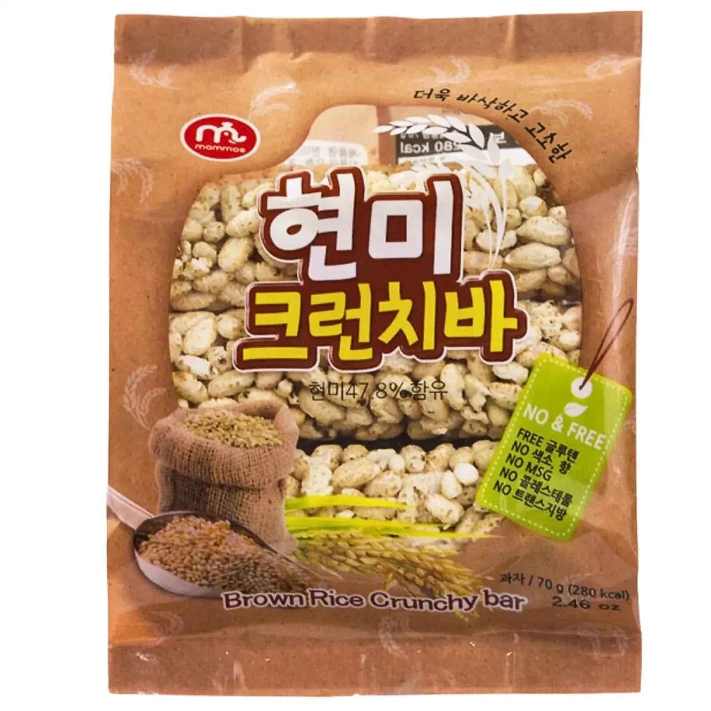 MAMMOS Brown rice crunchy bar 70g KR