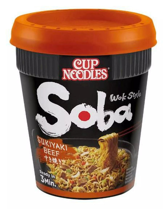 CUP NOODLES Soba Sukiya Beef Flavour/ CUP NOODLES Soba Sukiya liellopu gaļas garša - Oishii Asian Mart