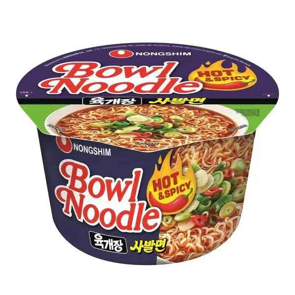 NONGSHIM Instant Noodles Yukgaejang Sabalmyun Bowl 100 g/ NONGSHIM Asās ātri pagatavojamās nūdeles Yukgaejang Sabalmyun trauciņā 100 g