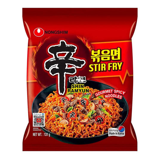 Nongshim Shin Stir Fry Noodle 131g/ Nongshim Shin, maisot cepamās nūdeles, 131g - Oishii Asian Mart