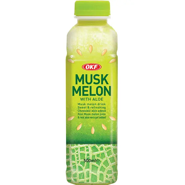 OKF Aloe Vera Juice With Musk Melon/ Okf Aloe Vera Sula Ar Muskusa Meloni Oishii Asian Mart