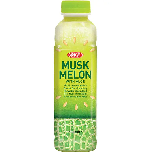 OKF Aloe Vera Juice With Musk Melon/ Okf Aloe Vera Sula Ar Muskusa Meloni Oishii Asian Mart