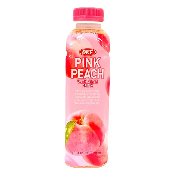 OKF Pink Peach With Aloe/ OKF rozā persiks ar alveju - Oishii Asian Mart