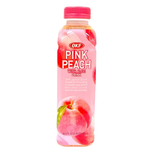 OKF Pink Peach With Aloe/ OKF rozā persiks ar alveju - Oishii Asian Mart