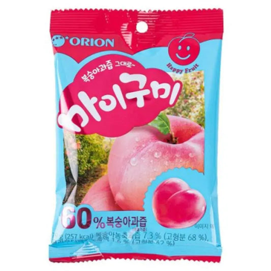 ORION Peach Gummies 66G/ ORION Persiku gumijas 66G - Oishii Asian Mart