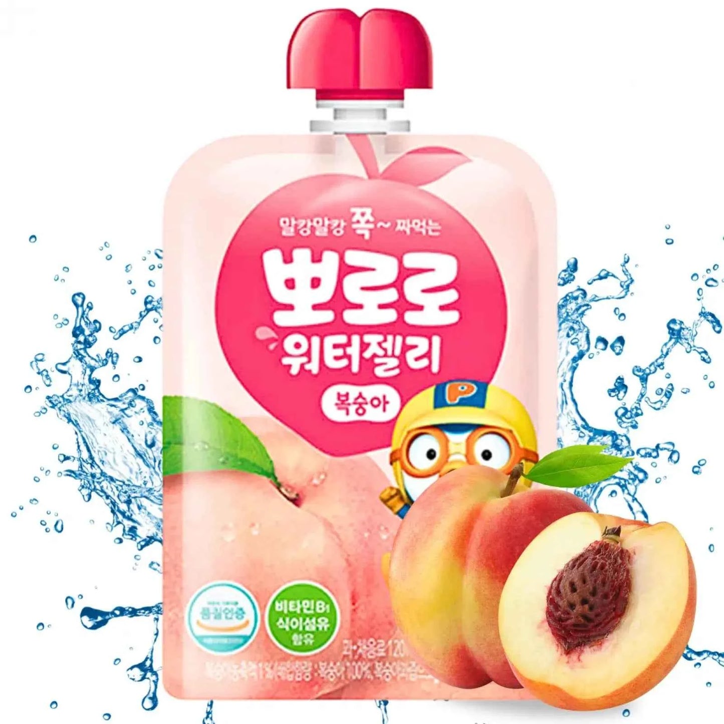 PALDO Pororo Water Jelly Peach Flavor 120ml KR