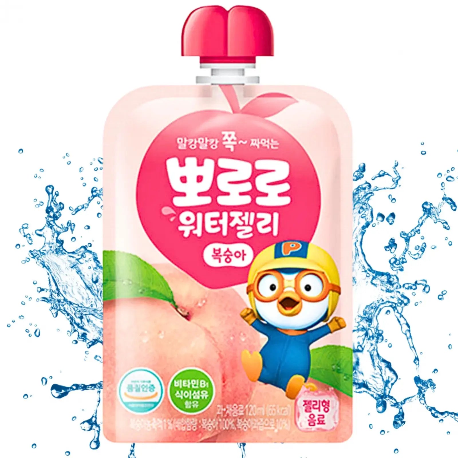 PALDO Pororo Water Jelly Peach Flavor 120ml KR PALDO