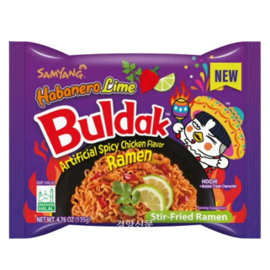 SAM YANG Habanero Lime Hot Chicken Ramen 130g/SAM YANG Habanero Laima Asās Vistas Ramena Zupa 130g - Oishii Asian Mart