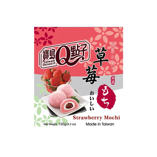 Q-Brand Mochi Strawberry 120g/ Q-Brand zemeņu moči 120g (TAIVĀNA) Q