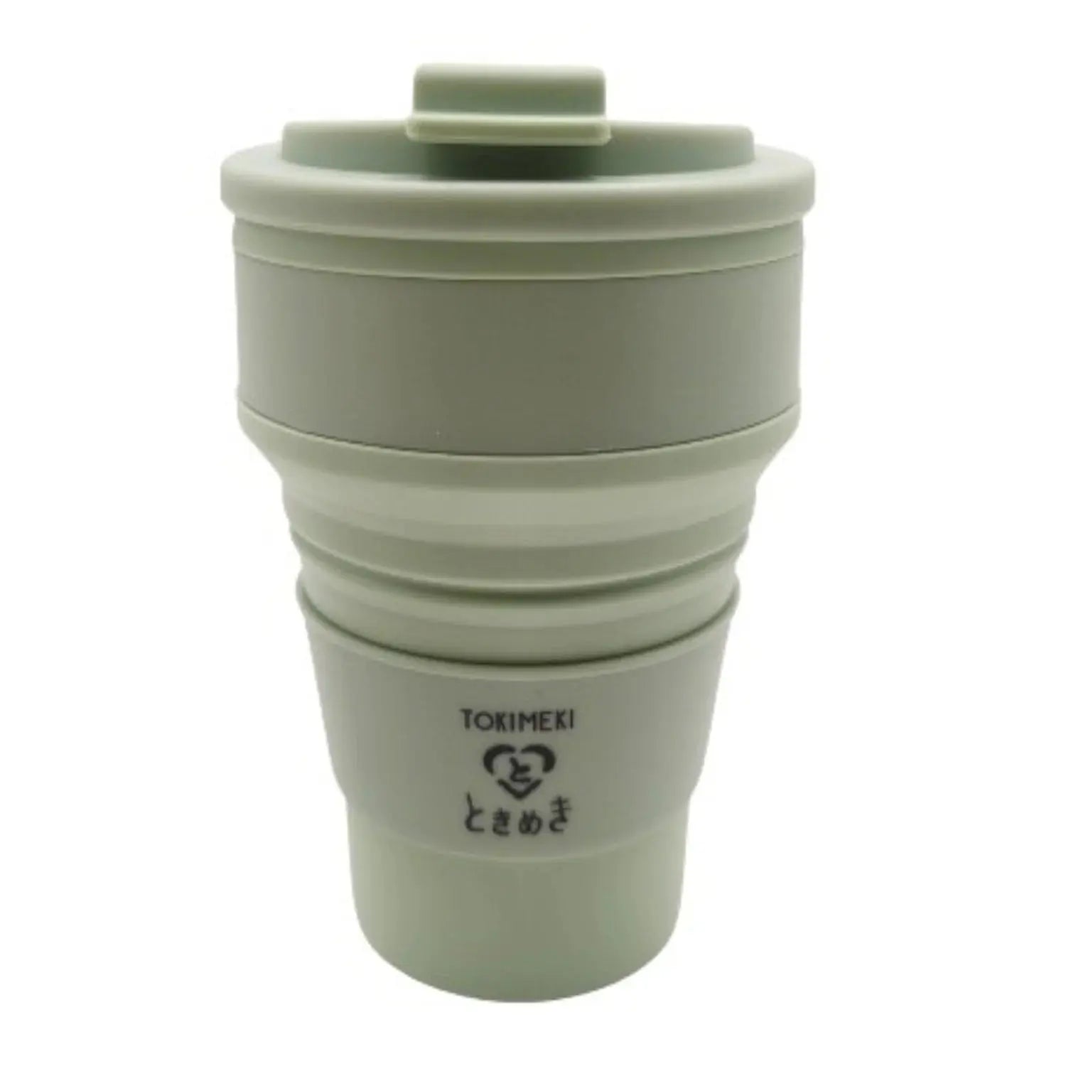 Tokimeki Foldable Cup Green/ Tokimeki Saliekama Krūze Zaļa Oishii Asian Mart