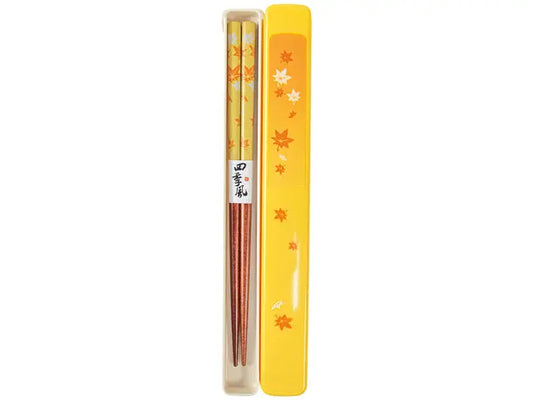 Yellow Chopsticks & box set/ Dzeltenais irbuļu komplekts - Oishii Asian Mart