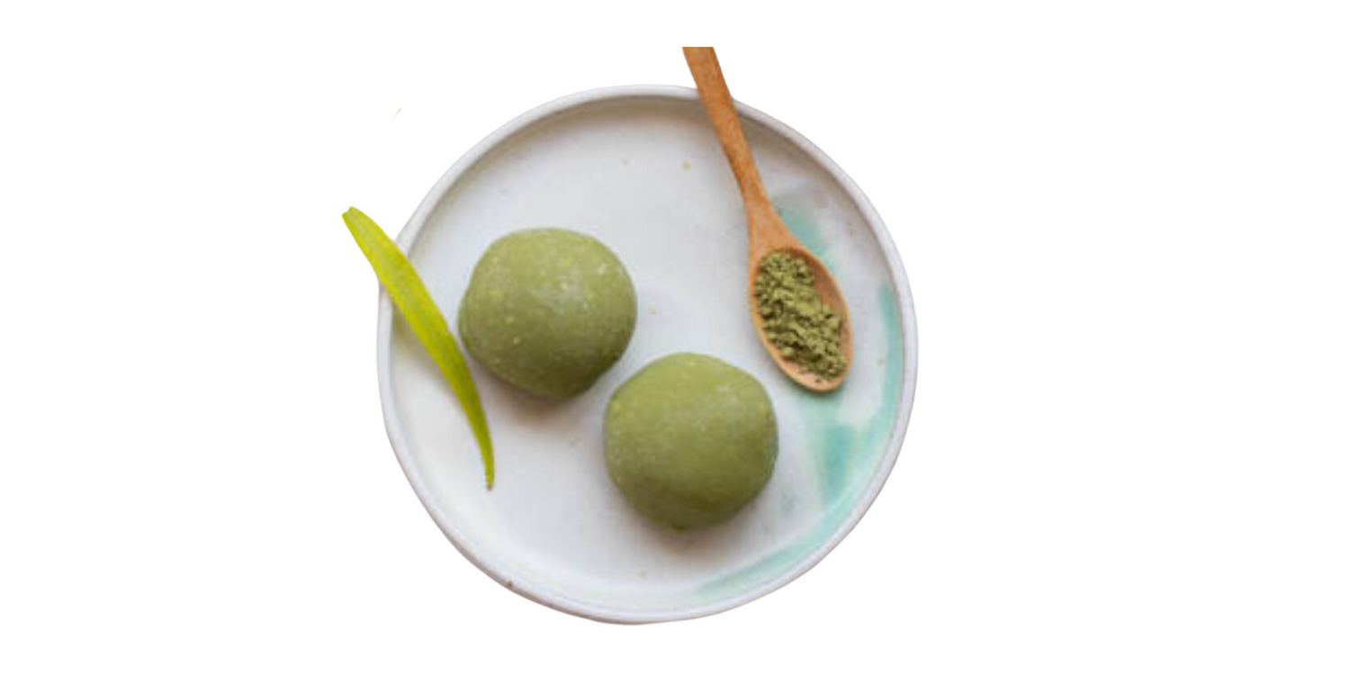 green tea matcha mochi sticky rice japanese