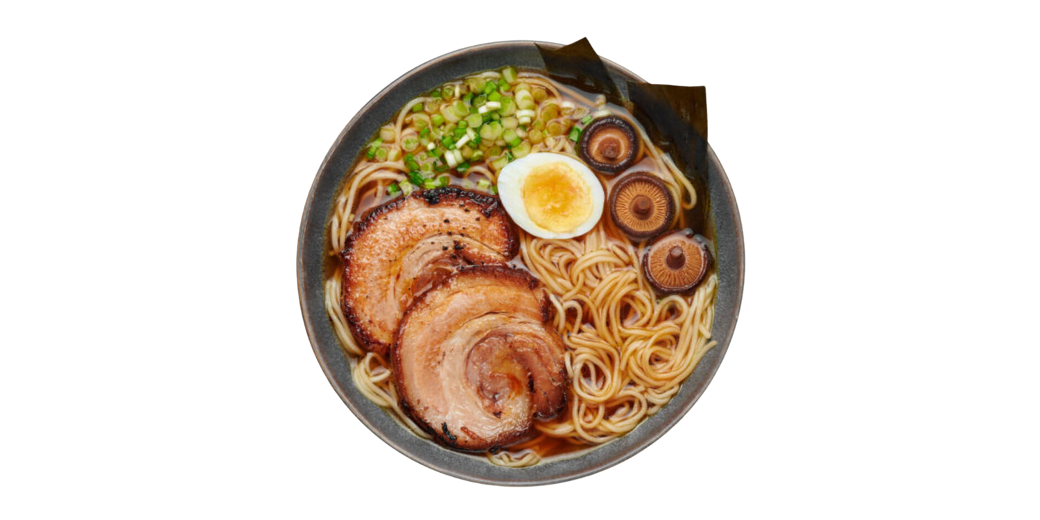 japanese ramen noodle with pork egg and shitake mushroom