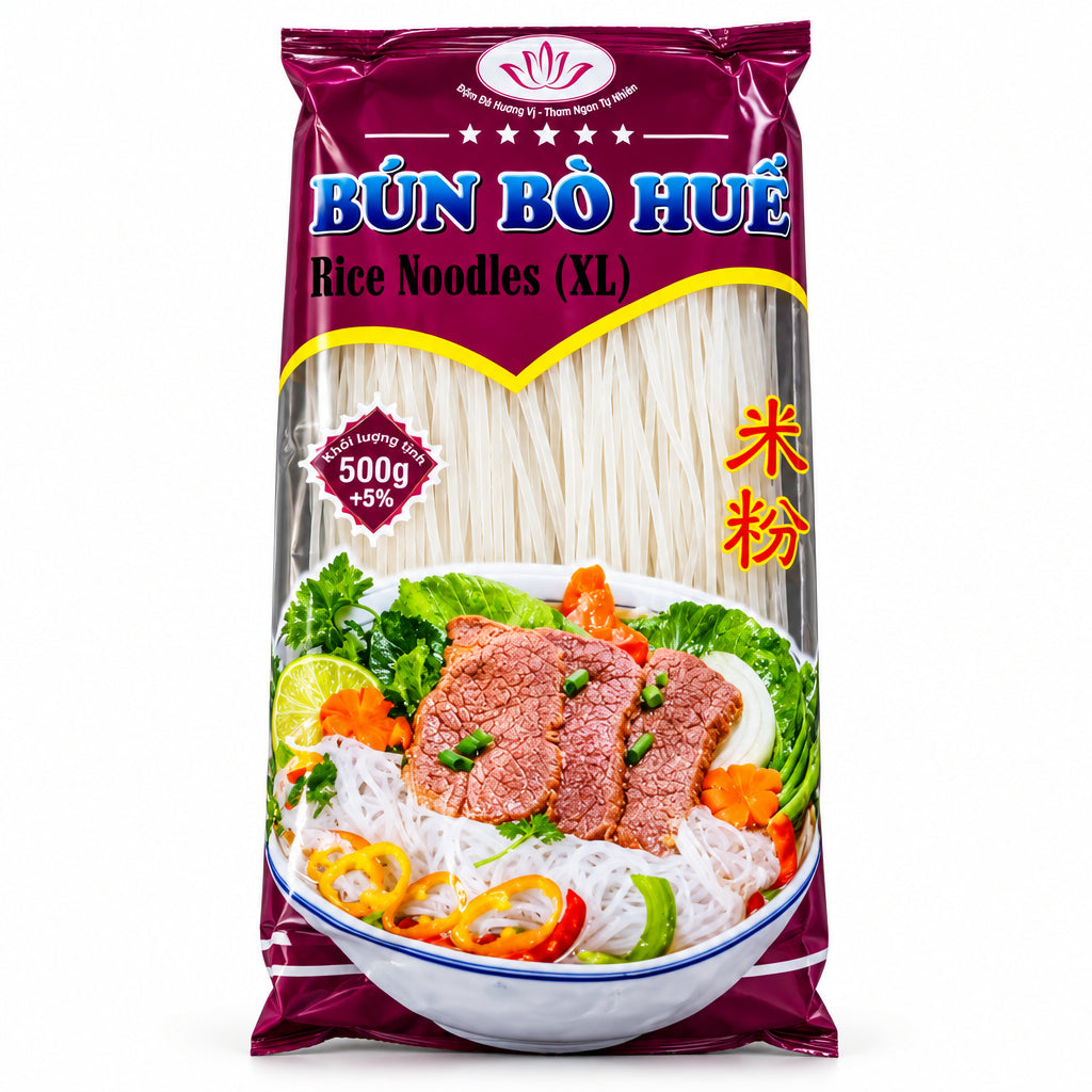 Lotus Bun Bo Hue Rice Noodles 500g/ Lotus Bun Bo Hue rīsu nūdeles 500g