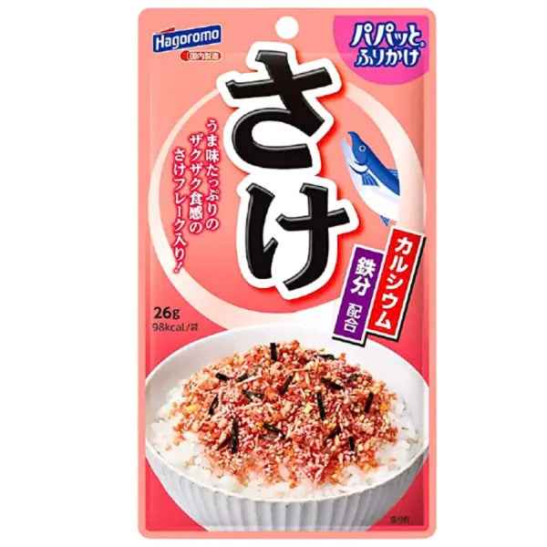 HAGOROMO Salmon Flavor Furikake 26g/ AGOROMO Laša Garšas Furikake 26g