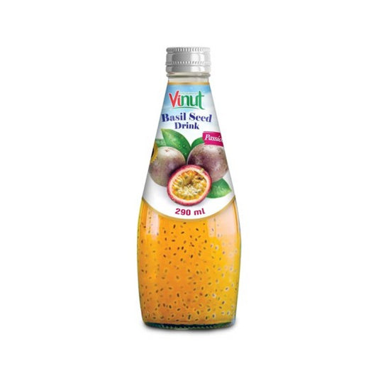 Basil Seed Drink Passion Fruit 290ml/ Bazilika sēklu dzēriens ar pasifloru, 290ml