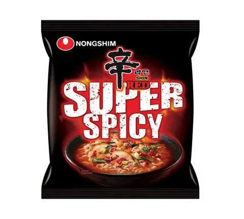 Nongshim 120g Shin Red Super Spicy Noodle/ Nongshim 120g Shin Red Super Spicy nūdeles - Oishii Asian Mart