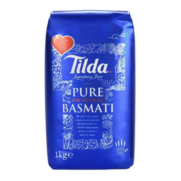 TILDA Pure Basmati rice Gluten Free 1kg/ TILDA Tīrie Basmati rīsi Bez glutēna 1kg