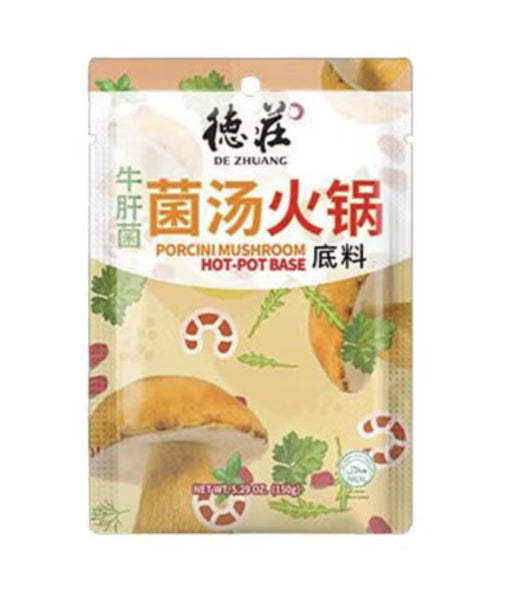 De Zhuang Porcini Mushroom Hot Pot Base 150g/ De Zhuang Porcini sēņu karstā katla bāze 150g