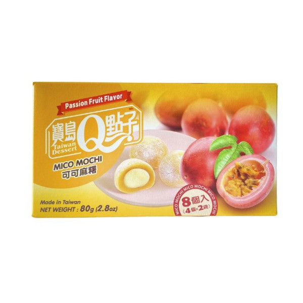 Q Mico Mochi pasifloras garša 80g/ Q Mico Mochi pasifloras garša 80g