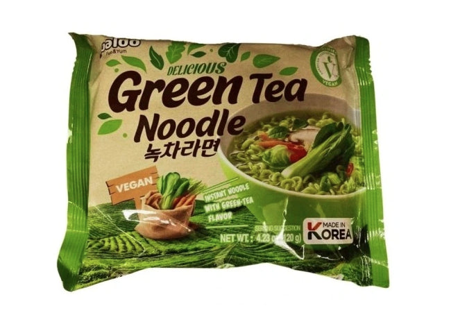 PALDO GREEN TEA NOODLE 120g (VEGAN)/ PALDO Zaļās Tējas Nūdeles 120g (Vegāns)