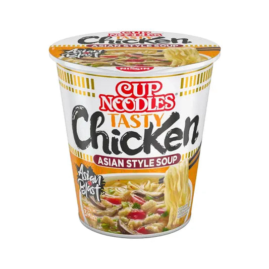 NISSIN Cup noodle Tasty Chicken Flavour 63g/ NISSIN Cup noodle Garšīga vistas garša 63g - Oishii Asian Mart