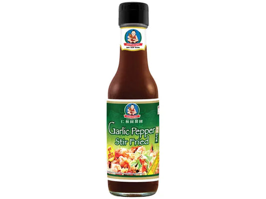DEK SOM BOON Garlic Pepper Stir Fried Hot & Spicy Stir Fried 250ml/ DEK SOM BOON Ķiploku un Piparu Asā un Pikantā Ceptā Mērce 250ml - Oishii Asian Mart
