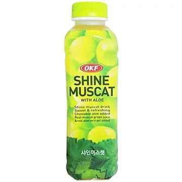 OKF Shine Muscat With Aloe 500 ml/ OKF Vīnogu Aloe Vera Dzēriens 500 ml