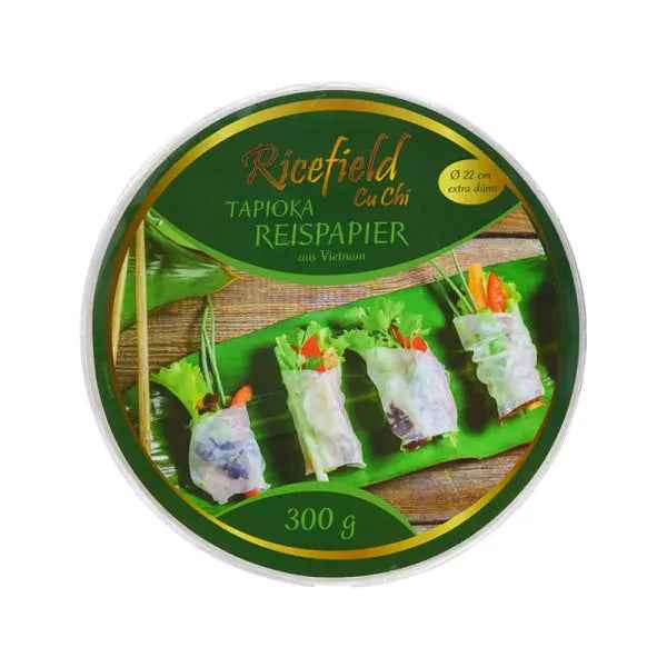 RICE FIELD Rice Paper 22cm 300g/ RICE FIELD rīsu papīrs 22 cm 300g