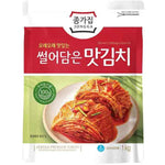 Jongga Mat Kimchi (Cut Cabbage Kimchi) 1kg/ Jongga Mat Kimči (Sagriezts Kāpostu Kimči) 1kg