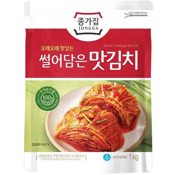 Jongga Mat Kimchi (Cut Cabbage Kimchi) 1kg/ Jongga Mat Kimči (Sagriezts Kāpostu Kimči) 1kg