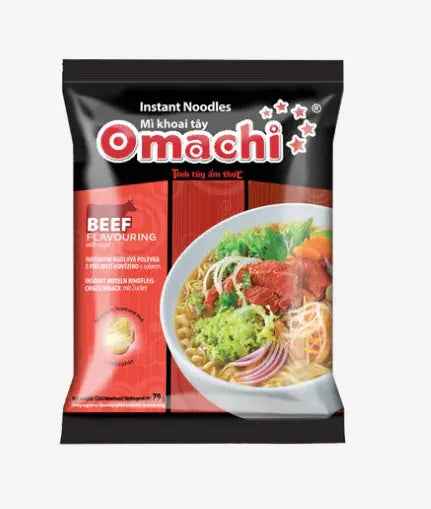 Omachi Instant Potato Noodle Stewed Beef 79g/ Omachi Kartupeļu Nūdeles ar Liellopu Gaļu 79g