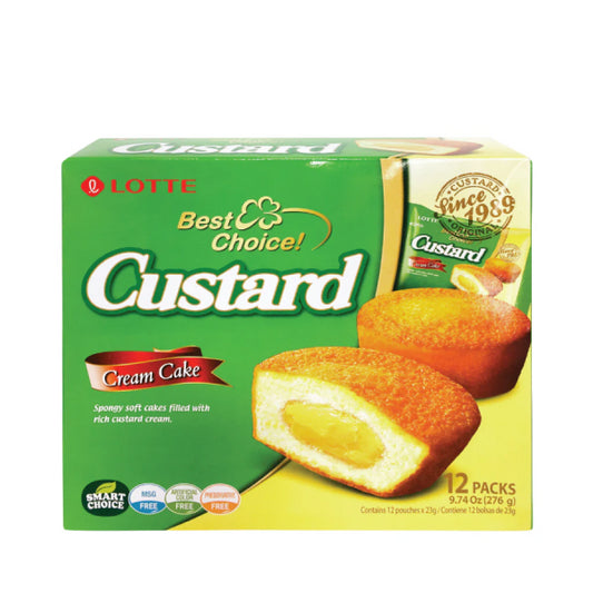 Lotte Custard Pie 12 Pieces 276g/ Lotte Kārtojuma Kūciņas ar Krēmu 12 gabali 276g