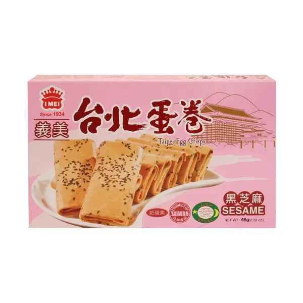 Imei Taipei Egg Crisps Sesame 66g/ Imei Taipei Olu Kraukšķi ar Sezamu 66g