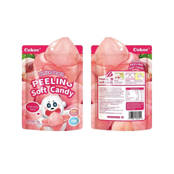 Cokoc Peeling Soft Candy White Peach 75g/ Cokoc Mīkstās Konfektes ar Baltā Persika Garšu 75g