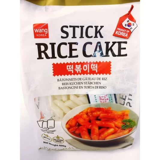 WANG Korean Stick Rice Cake 600g (Topokki)/ WANG Korejiešu Rīsu Kūkas Nūjiņās (Topokki) 600g - Oishii Asian Mart