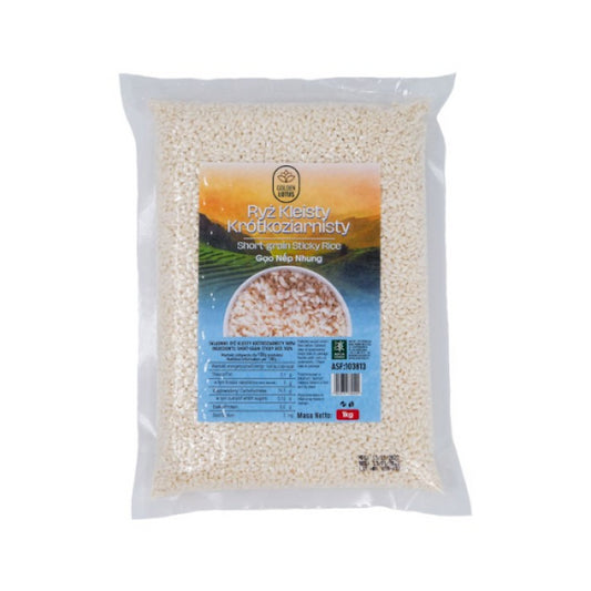 GOLDEN LOTUS Short-grained Glutinous Rice 1kg / GOLDEN LOTUS Īsgraudu Glutīna Rīsi 1kg