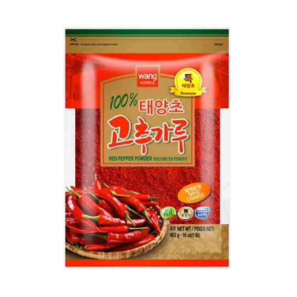 Wang Korea Premium Red Pepper Powder (Coarse)/ Sarkano Piparu Pulveris 453g