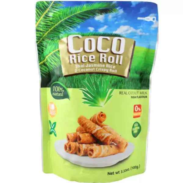 Crispy Pandan Roll 100g/ Kraukšķīgie Pandāna rullīši 100g