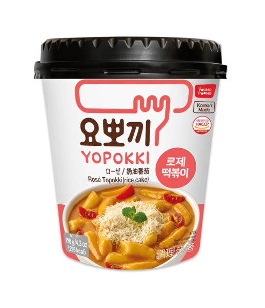 Yopokki Topokki Rose Cup 130g/ Yopokki Topokki Rose kausiņā 130 g (Koreja) YOUNG POONG