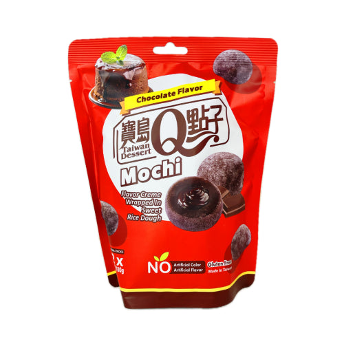 Q Brand Chocolate Mochi 180g/ Q Brand šokolādes moči 180 g (Taivāna) Q-BRAND