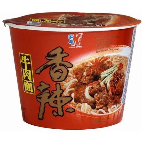 KAILO Noodles Beef Spicy Bowl 120g/ KAILO nūdeles ar liellopa gaļas garšu (assas) 120 g (ĶĪNA) KAILO