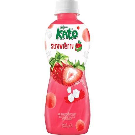 KATO Zemeņu sulas dzēriens ar Nata de Coco 320 ml (TAIZEME) Oishii Asian Mart