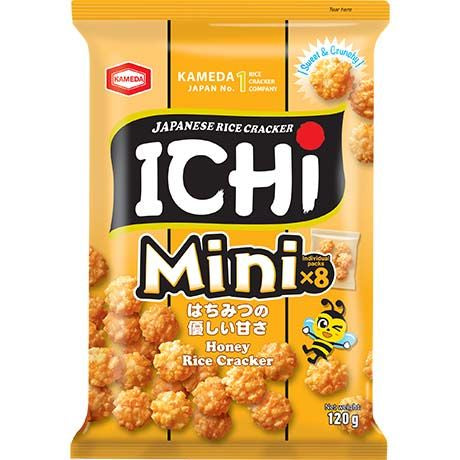 ICHI Rice Cracker Shoyu with Honey Mini 120G/ ICHI rīsu krekeri ar sojas mērci un medu (mini) 120 g (VIETNAMA) Oishii Asian Mart