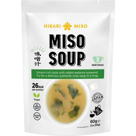 HIKARI MISO Miso Soup 60g/ HIKARI MISO miso zupa 60 g (JAPĀNA) Oishii Asian Mart