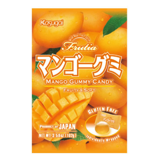 KASUGAI Mango Gummy Candy 102g/ KASUGAI mango košļājamās konfektes 102g (JAPĀNA) Oreo